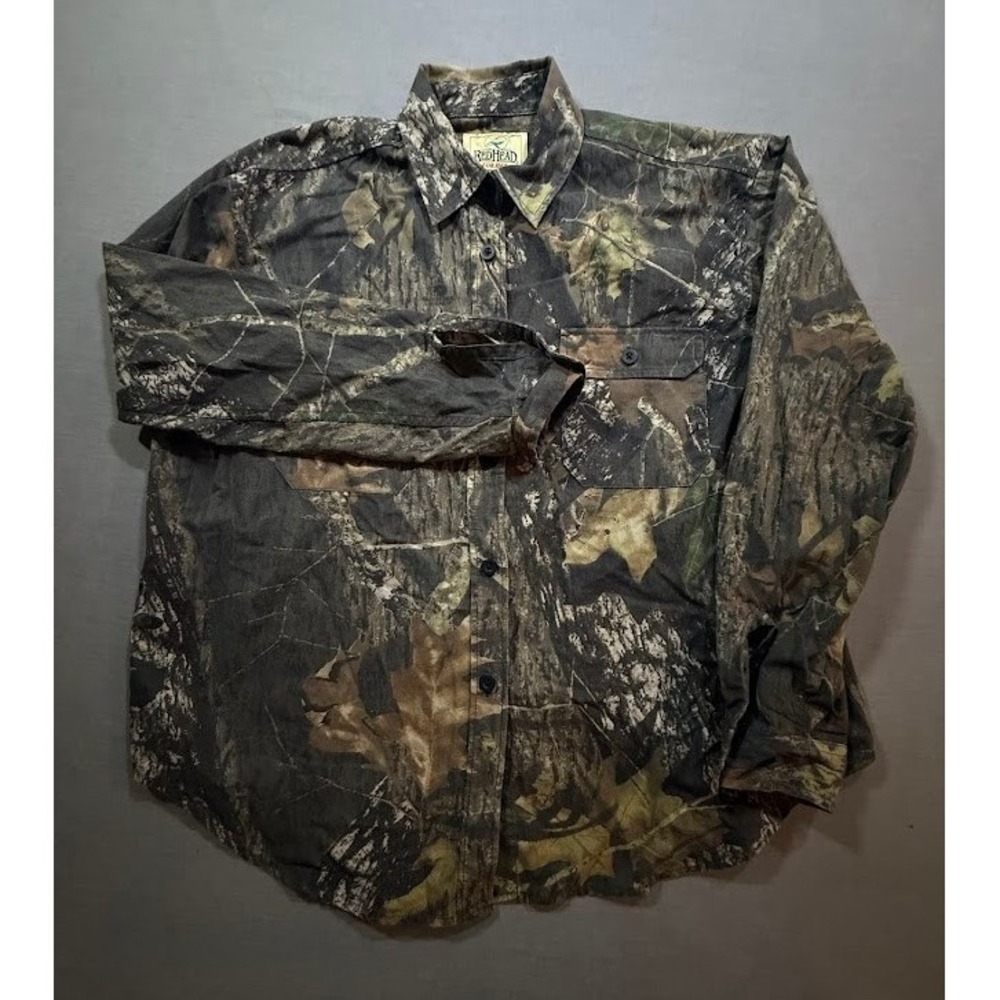 RedHead For Her Camouflage Long Sleeve Button Up Shirt Womens XL Cotton Outdoors